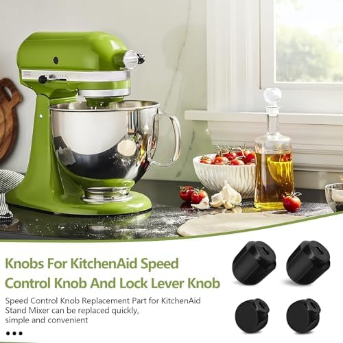 Speed Control Knob Replacement Part for KitchenAid Stand Mixer - for Lock Lever Knobs Attachment Plastic Kitchenaid Mixers Accessories, Fits for kitchen 4.5QT, 5QT, 6QT, K45, K45SS, KSM75（2 PACK)