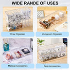 Tatuo 1 Pcs Cable Organizer with 10 Wire Ties, Clear Plastic Cord Storage Box with Lid for Home Office Desk Organizers and Accessories