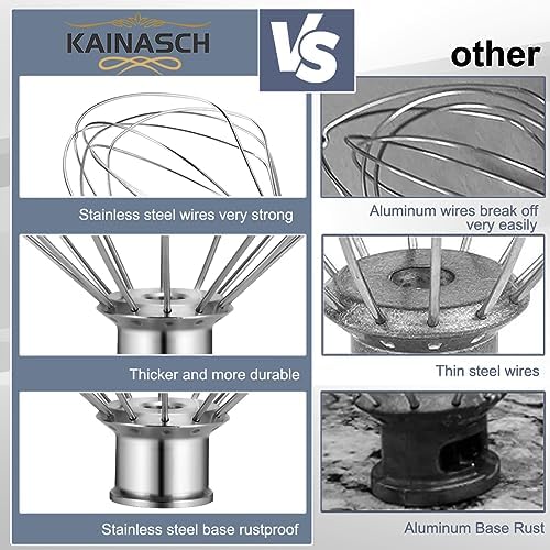 KN256WW Stainless Steel Whisk Attachment for KitchenAid 6 Quart Bowl-Lift Stand Mixer 6-Wire Whip Attachment for Kitchen Aid Accessories