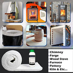 REFRATECH Rigidizer for Ceramic Fiber Coating, 2300F Rated, Fireproof Insulation Surface Coating for Ceramic Fiber Blanket Boards Wool – 16 Oz Rigidizer