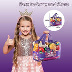 Pretend Play Food for Kids Kitchen - 78Pc Cutting Toy Food with Storage Bag, Food Toys with Veggies, Fruits, Fake Food with Pizza Toy, Pretend Food, Play Kitchen Accessories, Boys Girls Gift