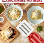 InnoMoon Pasta Attachment 3 in 1 Set for KitchenAid Stand Mixer Included Pasta Sheet Roller, Spaghetti Cutter, Fettuccine Cutter, Pasta Press Maker for Accessories, 8 Adjustable Thickness Knob