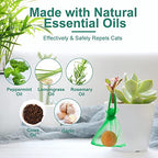 10 Pack Natural Cat Repellent Outdoor Indoor, Peppermint Oil Cat Deterrent Outdoor Repels Cat Dog Deer Rabbit from Garden Yard Lawn Home Keep Your Yard Lawn Porch Furniture Curtain from Cat Damages