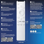Voice Remote for Samsung-Smart-TV-Remote-Control-Replacement, Universal for Samsung Frame Crystal QLED OLED UHD 4K 8K Voice Smart TV