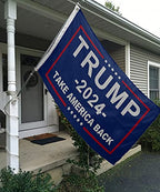 Trump 2024 Flag 2x3 Outdoor Double Sided- Heavy Duty 3ply Donald Trump Take America Back Flags Super Durable 2 Rows Stitched Edge Canvas Header with 2 Brass Grommets 2024 Trump for President Flag