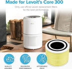 LEVOIT Core 300-P Air Purifier Pet Allergy Replacement Filter, 3-in-1 Filter, Efficiency Activated Carbon, Core300-RF-PA, 1 Pack, Yellow