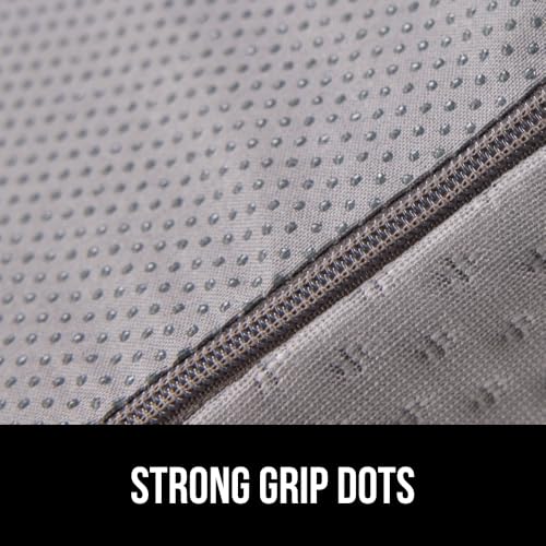 GORILLA GRIP Bed Wedge Ergonomic Sleeping Pillow, Soft Dual Layer Memory Foam, Stay in Place Dots, Breathable, Headboard Triangle Sleep Support for Reading Acid Reflux Anti Snoring, 10in White Gray