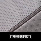 GORILLA GRIP Bed Wedge Ergonomic Sleeping Pillow, Soft Dual Layer Memory Foam, Stay in Place Dots, Breathable, Headboard Triangle Sleep Support for Reading Acid Reflux Anti Snoring, 10in White Gray