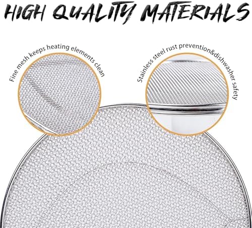 2PCS Stainless Steel Splatter Shield for Ninja Foodi FG551 Air Fryer, Splatter Screen Replacement Parts Compatible with Smart XL 6-in-1 Indoor Grill, FG550/BG500A/DG551 Accessories