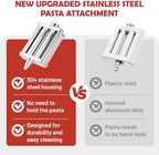 3-in-1 Pasta Attachment for KitchenAid Stand Mixer - Stainless Steel Pasta Maker includes Roller, Spaghetti & Fettuccine Cutters | Professional Pasta Accessories for Homemade Noodles & Italian Cuisine