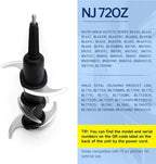 Blender Blade Replacement for Ninja 72 oz Pitcher, Replacement Parts for Nutri Ninja 1100W 1200W 1500W BL610 CT610 BL640 BL642 BL680 BL770 BL910 BN701 BN751 BN801
