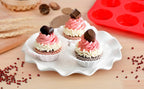 Silicone Muffin Pan Set - Mini 24 Cups, Regular 12 Cups Cupcake Pan, Jumbo 6 Cups Muffin Pan Silicone Bakeware for Baking Set of 3