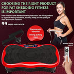 Vibration Plate Exercise Machine Vibration Plates for Weight Loss Vibration Plate for Lymphatic Drainage Whole Body Shaking Vibrating Plate Exercise Machine Fitness Platform with Resistant Band