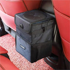 Ryhpez Car Trash Can with Lid - Truck Trash Bin Storage Bag, Automotive Garbage Can Waterproof, Collapsible Interior Car Accessories for Women Men Road Trip Essentials