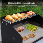 Stanbroil Griddle Wind Guard and Warming Rack for Cuisinart CGG-501 Gourmet Gas Grill, Foldable Wind Screen with Stainless Steel Cooking Grid, Griddle Accessories Kit for Cuisinart