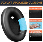 SOULWIT Replacement Earpads for Sony WH-1000XM4 (WH1000XM4) Headphones, Ear Pads Cushions with Noise Isolation Foam, Added Thickness, Without Affecting Sensor - Black