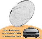 BYKITCHEN Stainless Steel Spatter Shield for Ninja Fg551 Foodi Smart XL Grill, Ninja XL Grill Accessories, Air Fryer Replacement Parts for Ninja 6 in 1 Smart Xl Indoor Grill