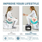 BQYPOWER Toilet Stool, Bamboo 8 Inch Toilet Potty Stool, Foldable Bathroom Poop Stool with Non-Slip Mat for Adults Children…