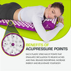 ProsourceFit Acupressure Mat and Pillow Set for Back/Neck Pain Relief and Muscle Relaxation