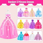 137 Pcs Doll Clothes and Accessories with Closet for 11.5 Inch Doll,Included Princess Dresses,Fashion Dresses,Casual Clothing,Swimsuits,Bags,Shoes,Doll Dress up Toys for Girls Kids Toddlers Gifts