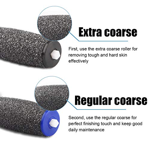 13 Pack Replacement Rollers for Amope Pedi Perfect Refills Electronic Foot File-(6 Extra Coarse& 7 Regular Coarse)
