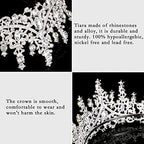 COCIDE Tiara and Crown for Women Crystal Queen Crown Rhinestone Tiara for Girl Bride Wedding Hair Accessories for Bridal Birthday Party Prom