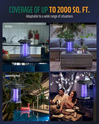 Buzbug LED Bug Zapper Electronic Mosquito Killer, 30000 Hours Life Span Lamp, Fly Zapper for Insects, High-Powered for Home Kitchen Backyard Patio, for Indoor and Outdoor Use