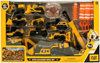 CAT Construction Toys, Little Machines Mega Set, 40-Piece Yellow Vehicles and Construction Site Accessories, Includes Dump Truck, Crane, Excavator, Bulldozer and more, for Kids and Toddlers Ages 3+