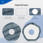 8 Pack Mop Pads Compatible with eufy X10 Pro Omni / X9 Pro Robot Vacuum Cleaner, Spin Cleaning Pads Replacement Accessories Set