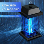 WVV Bug Zapper, 4200V Electric Mosquito Zappers Killer ,Electronic Light Bulb Lamp for Outdoor and Indoor (Metal A)