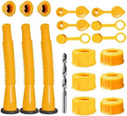 Gas Can Spout Replacement, Gas Can Nozzle Replacement, (3 Kit-Yellow) For Most 1/2/5/10 Gallon Gas Cans. Replacement gas can spout, Gas Can Replacement Spout. The tube is soft and flexible to use