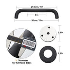 Grab Bars for Shower, 1 Pack 12-Inch Anti Slip Shower Handles for Elderly, Safety Shower Grab Bar, Stainless Steel Handicap Grab Bars for Bathroom (Black 1" Diameter)