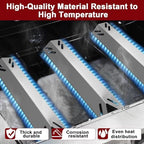 Hiorucet Grill Replacement Parts for Cuisinart 4 Burner Gas Grill GAS9456AS GAS2456AS GAS9456ASO GAS1456ASO, 5 Burner Gas Grill GAS9556AS GAS2556AS GAS2420AS, Stainless Steel Heat Plate Burner Igniter