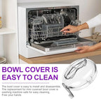 DLC-2AWBC-1 Replacement for Cuisinart Mini Prep Plus Food Processor Work Bowl Cover Parts, Fits All for Cuisinart DLC-2A 3 Cup Mini Prep Plus Food Processor Models, Only Use with Bowl DLC-2AWB-1