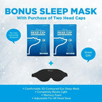 TheraICE Migraine Headache Relief Cap, Hot & Cold Therapy Hat, Migraine Relief Cap, Cool Gel Head Wrap, Headache Cap Ice Pack Mask, Cold Compress Migraine Relief Products Device for Tension & Stress