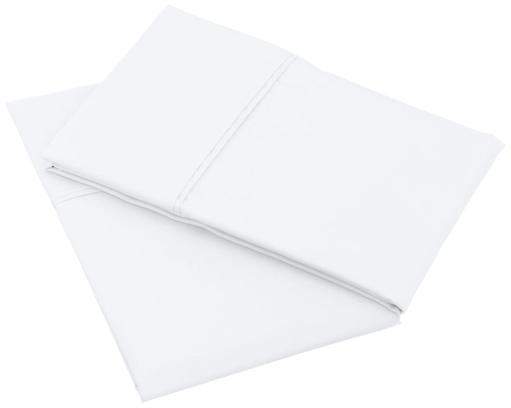 Amazon Basics - 400 Thread Count Soft Cotton Pillow Case, King Size, 40" L x 20" W, Machine Washable, White - Set of 2, Pillows Not Included