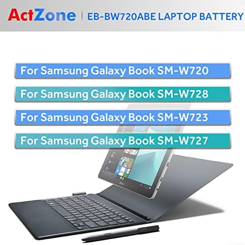 EB-BW720ABE EB-BW720ABA Replacement Battery for Samsung Chromebook Plus V2 XE520QAB XE521QAB K01US K02US K03US, Chromebook 4 4+ XE310XBA XE350XBA, Galaxy Book 12" SM-W720 SM-W723 SM-W727V AA-PBMN2HO