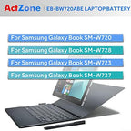 EB-BW720ABE EB-BW720ABA Replacement Battery for Samsung Chromebook Plus V2 XE520QAB XE521QAB K01US K02US K03US, Chromebook 4 4+ XE310XBA XE350XBA, Galaxy Book 12" SM-W720 SM-W723 SM-W727V AA-PBMN2HO