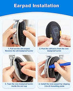 Link Dream Ear Pads for Bose Quiet Comfort 35 Soft Protein Leather Replacement Earpads Ear Cushions Ear Pad for Bose QC 35/25 / 15 QC2 / Ae2 / Ae2i / Ae2W / Sound Link/Sound True (Black)