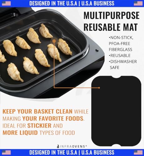 Air Fryer Rack Accessories for Ninja Foodi Smart XL 6-in-1 FG551 and Reusable Liner Accessory for Indoor Grill and Airfryer Cooking, Baking and Dehydrating, Stainless Steel, Paper Liner Replacement