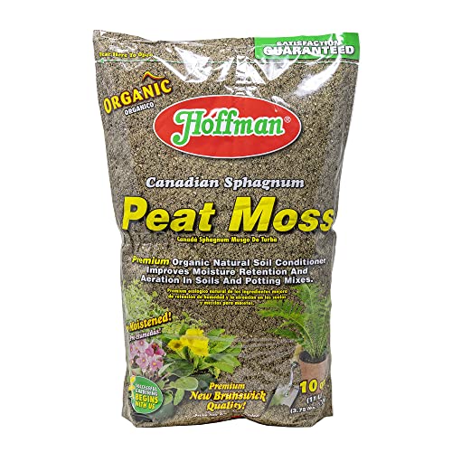 Hoffman 15503 Canadian Sphagnum Peat Moss, 10 Quarts, 2 Pack