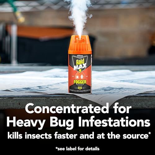 Raid Max Fogger, Insect Killer for Mosquito, Ant, Roach, Spider, Flea Variation (6.3 Ounce (Pack of 1))