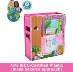 Barbie Dollhouse Playset, Getaway House with 11 Accessories Including 2 Chairs, 4 Play Areas & 360-degree Play