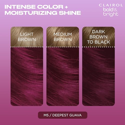 Clairol Bold & Bright Permanent Hair Dye, M5 Deepest Guava Hair Color, Pack of 1
