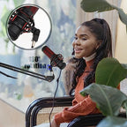 Microphone Mount Adapter for Hyperx Quadcast with 3/8" or 1/4" Screw Adapter, Works with HyperX QuadCast Microphone Stand & Boom Arm Durable Replacement Accessory for Mic (Black)