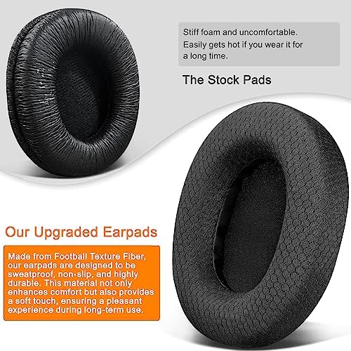 SOULWIT Earpads Replacement for Sony MDR-7506 MDR-V6 MDR-V7 MDR-CD900ST Monitor Headphones, Ear Pads Cushions with Softer High-Density Foam - 7506 MF Black