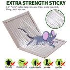 14 Pack Mouse Traps Indoor for Home,Rat Traps with Enhanced Stickiness, Mouse Sticky Traps Glue Board for House Indoor Outdoor, Glue Traps for Mice and Rats Easy to Set (13" x 8.5")
