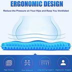 Gel Seat Cushion - Non-Slip Egg Seat Cushion Chair Pads - Office Chair Car Seat Cushion for Sciatica & Back Pain Relief - Coccyx Cushion for Home, Wheelchair, Computer, Desk Chair, Truck