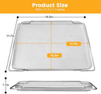 Air Fryer Basket for Breville BOV900BSS Smart Oven Air Fryer Pro,16.5"D x 11.8"W x 1.1"H Food Grade Steel Mesh Baskets Accessories Tray for Breville Air Fryer Toaster Oven, Microwave Oven