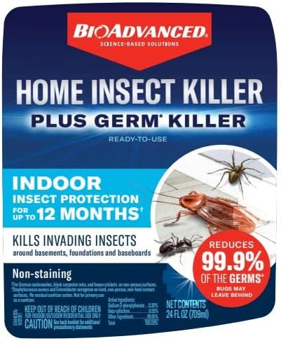 BioAdvanced Home Pest Insect Killer Plus Germ Killer, Ready-to-Use, 24 oz
